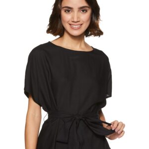 بلوزة بقصة عادية للنساء ولون سادة من أمازون براند - سيمبول