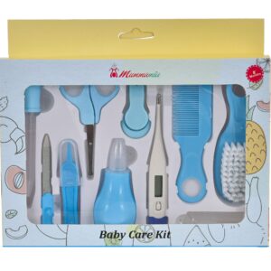 مجموعة العناية الصحية لحديثي الولادة من موماميا (أزرق، 10 قطع)