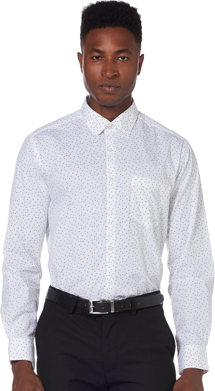 811iSfl-5jL._AC_SL1500_ قميص رسمي من القطن بكم طويل مطبوع بقصة عادية للرجال دايفيرس