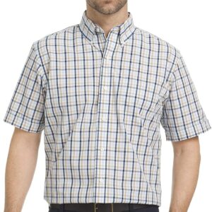 قميص كاروهات هاميلتون بوبلينز بأكمام قصيرة وأزرار كاملة للأسفل للرجال من ارو 1851