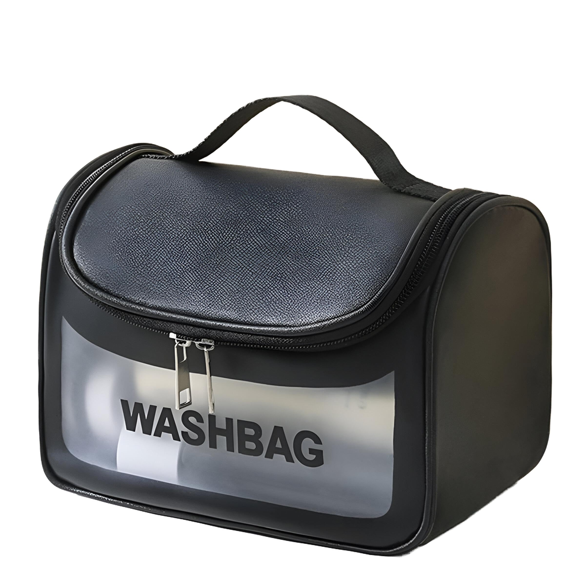 812WzeJBFkL حقيبة سفر مقاومة للماء - حل تخزين مكياج أنيق وشديد التحمل مثالي لتنظيم مستحضرات التجميل والكريمات والإكسسوارات بسلاسة أثناء رحلاتك. (اسود)