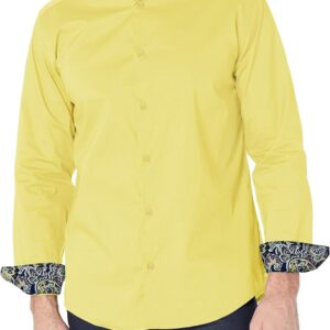 قميص رجالي كاجوال من Azaro Uomo بأزرار ثابتة قابلة للتمدد