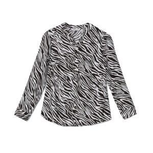 بلوزة منقوشة برقبة هينلي للنساء من ال سي وايكيكي