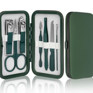 نينماكس مجموعة ادوات العناية بالاظافر والباديكير مكونة من 7 قطع من الستانلس ستيل مع شنطة مناسبة للسفر والمنزل للرجال والنساء