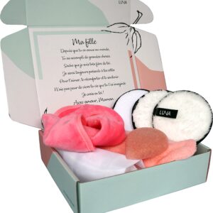 مجموعة العناية بالجمال والمنتجعات الصحية للنساء مع رسالة شخصية لتقديمها لابنتك، 7 منتجات أصلية ومفيدة، صندوق هدايا للرفاهية وعيد الميلاد وعيد الميلاد المجيد وعيد الأم