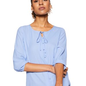 بلوزة بقصة عادية للنساء ولون سادة من أمازون براند - سيمبول