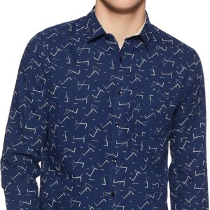 قميص كاجوال للرجال مطبوع بقصة ضيقة من دايفيرس