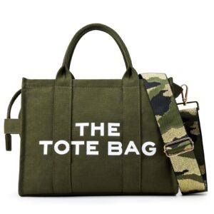 حقيبة يد كبيرة توت قماشية للنساء، حقيبة توت قماشية بسحاب وجيوب، حقيبة كتف قماشية كاجوال للنساء والسيدات والبنات، حقائب توت كبيرة قماشية كاجوال للمدرسة والسفر والعمل من كاليدي