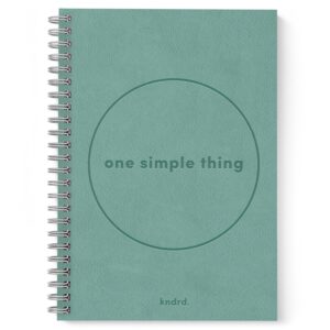 KNDRD One Simple Thing: A Wellness Journal for Women – Daily Self Care, Check-in, Gratitude & Wellness Prompts for Mental Health and Personal Growth. A5 wellness journal – 3 months. (Eucalyptus)