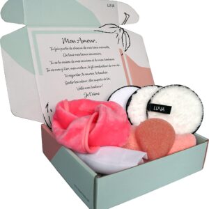 مجموعة العناية بالجمال والمنتجعات الصحية للنساء مع رسالة شخصية للعطاء، 7 منتجات مفيدة صندوق للرفاهية واعياد الميلاد والكريسماس وعيد الام (ماي لوف)