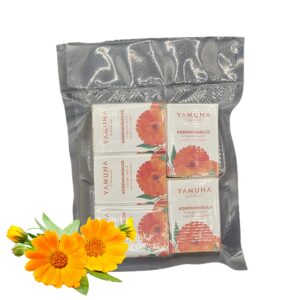 مجموعة صابون طبيعي من يامونا ناتشورال بيوتي - 5 صابون صغير مصنوع يدويا (مسلوق على البارد) للسفر والاستخدام اليومي (ماريجولد)