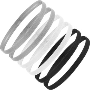 6 قطع من ربطات الشعر الرياضية للنساء، رباط شعر للرجال، رباط شعر مرن ورفيع للرياضة للرجال