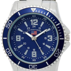 ساعة يو اس بولو اسن للرجال US8621 انالوج بعقارب كوارتز فضي فضي