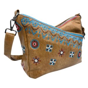 شنطة كروس جلد للنساء من ايسل، شنطة كتف بحزام مرفق، تصميم حديث وأنيق، الأبعاد 22 × 27 × 8 سم، 1546