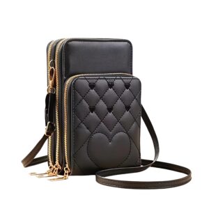 شنطة يد كروس صغيرة للموبايل للنساء مع فتحات لبطاقات الائتمان