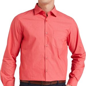 قميص رسمي بقصة ضيقة ولون موحد للرجال من دايفيرس