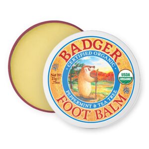 بلسم للقدم من BADGER مهدئ للبشرة الجافة، عناية طبيعية وعضوية، 0.75 أونصة (21 غرام)