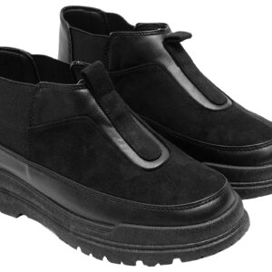 حذاء ناو شوز للبالغين من الجنسين من ناو شوز - حذاء رياضي جلد اسود -TZ2