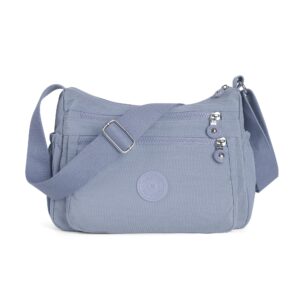 شنطة كروس للنساء مقاومة للماء، شنطة يد كاجوال من النايلون خفيفة الوزن بتقنية تحديد الهوية بموجات الراديو