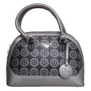 حقيبة من روتيتو للنساء باللونين الفضي والأسود مقاس 34 × 34