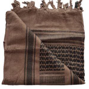 شماغ عربي كوفية عربية 100% قطن 100% لون بني واسود من ميلسبيك