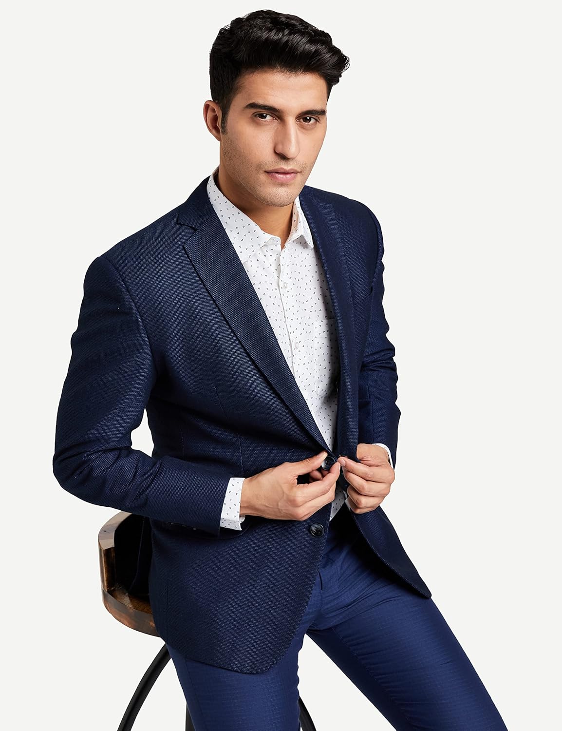 81vcoBGAGYL._AC_SL1500_ قميص رسمي من القطن بكم طويل مطبوع بقصة عادية للرجال دايفيرس - الصورة 3