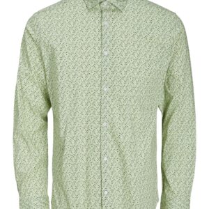 قميص بلاكبول قابل للتمدد بأكمام طويلة للرجال من جاك اند جونز