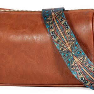 كاستويف شنطة كروس للنساء، شنطة كتف من جلد البولي يوريثين مع حزام قابل للتعديل، محفظة هاتف صغيرة ل��سفر والعمل والتسوق والاستخدام اليومي