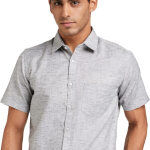 قميص رسمي للرجال بلون موحد وقصة عادية من دايفيرس