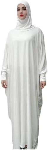 21-xs8Uu2L._AC_SR38 ملابس صلاة نسائية من قطعة واحدة، عباية إسلامية، عباية ماكسي إسلامية، قفطان (مع حجاب)، ملابس بطول كامل - الصورة 4