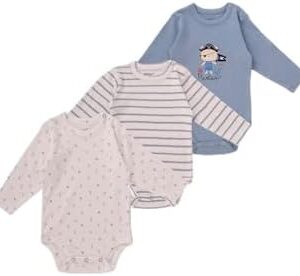 junior Unisex Long Sleeve Printed Bodysuit - 6213 Baby & Toddler Underwear Set (pack of 3)