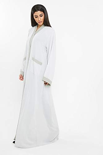 21hmxBOgQlL._AC_SR38 عباية من القماش الناعم مع حجاب مطابق للنساء AJ138A، (عبوة من 5 قطع)، من نخبة - الصورة 3