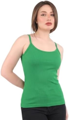 31-z79NUYxL._AC_SR38 توب كات بحمالات رفيعة من القطن بدون أكمام ورقبة دائرية واسعة للنساء من دباغ، مثالي للارتداء اليومي