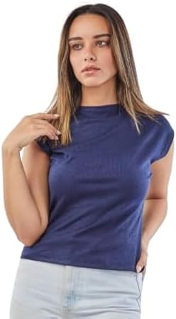 310OaehjWnL._AC_SL1500_ تاي شوب - بيسيك مضلع بدون أكمام - Bk23Co687300003 - مقاس واحد - أسود - الصورة 3