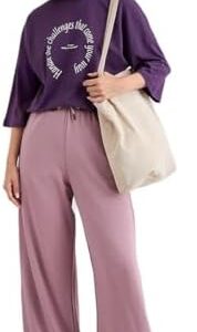 Styli Women Purple Oversized Slogan Print T-Shirt -