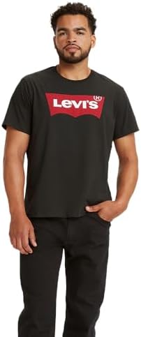 314O-vVXFJL._AC_SR38 Levi's Mens Crew Neck Classic Bat Wing Logo Shirt T-shirt (pack of 1)