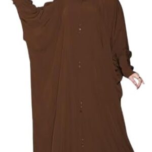 ملحفة كريب بأزرار صغيره مقاس موحد يلبس ل130 ك للنساء من GAMAL SONS FOR ABAYA 7054GS11237-Parent