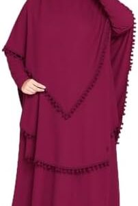 إدناء قطعتين خامة كريب المقاس وان سايز يلبس لحد 90 كيلو للنساء GAMAL SONS FOR ABAYA GS-7020Parent