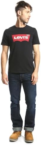 31ANFYIzH7L._AC_SR38 Levi's Mens Crew Neck Classic Bat Wing Logo Shirt T-shirt (pack of 1) - الصورة 3