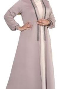 عباية قطعتين الخامة كريشة تلبيسه كريشة المقاس من XXXL إلي XXXXXL تلبس من 80 إلي 120 كيلو للنساء , GS-6102Parent GAMAL SONS FOR ABAYA