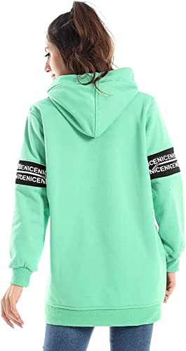 31AY5lRVmxL._AC_SR38 CAESAR Womens Woman Hoodie With Printed Tape And Zipperon Two Arms Hoodie - الصورة 3