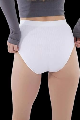 31BN3Ql0VRL._AC_SR38 CARINA Womens Plain Ribbed High-Rise Classic Briefs - الصورة 3