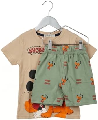 31EE7bG-T9L._AC_SR38 Zona Kids Boys Summer Pajama Set – 2 Piece Rat & Dog T-Shirt and Shorts – Soft 100% Cotton Casual Toddler & Little Boys Clothes - الصورة 4