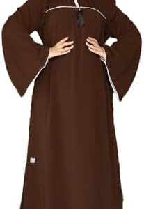 عبايه خروج كريب فيرونا بكرانيش على الكتف موديل 149 للنساء من GAMAL SONS FOR ABAYA