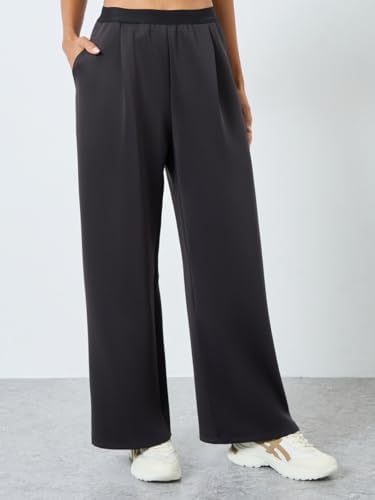 31JmXvtWDTL._AC_SR38 Styli Women Solid Mid Rise Wide Leg Pants - - الصورة 2