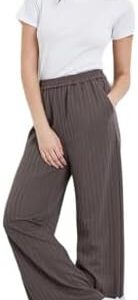 Styli Women 7024941014 Striped Wide Leg Pants