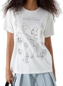 LC WAIKIKI Woman Crew Neck Tinker Bell Printed Women's T-Shirt