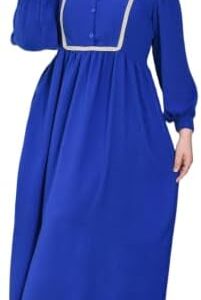 فستان كاجوال للعباءة من جمال صنز GS-110-42450-ازرق-XL (90 كجم)