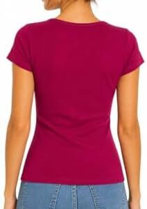 Women's Derby T-shirt, short sleeves,Fuchsia,ONE SIZE FITS ALL