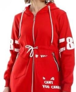 CAESAR Womens Women Hoodie With Front Zipper And Printed Sleeves Hoodie With Zipper (pack of 1)